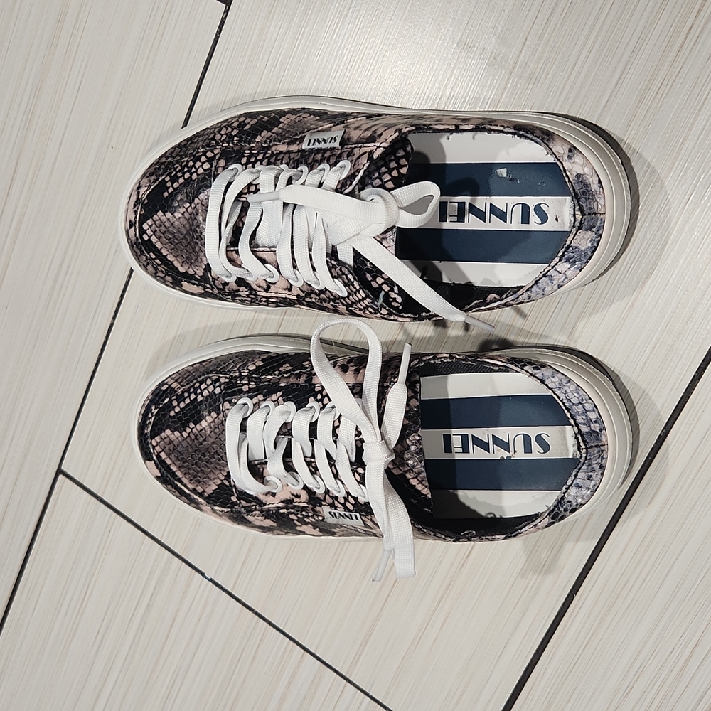 Sunnei Dreamy Python Embossed Leather Slip On Mul… - image 4